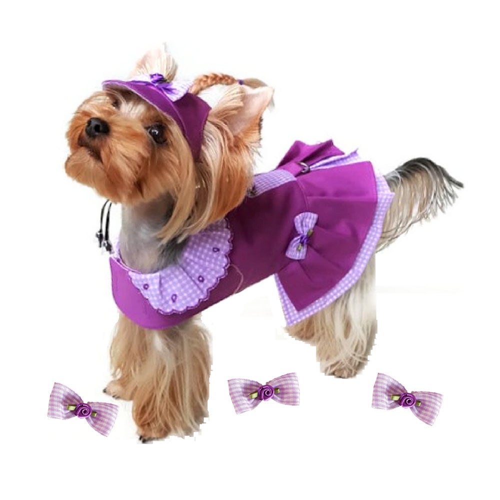 Dog dress Small dog clothes Girl dog clothes Purple dress Dog Etsy