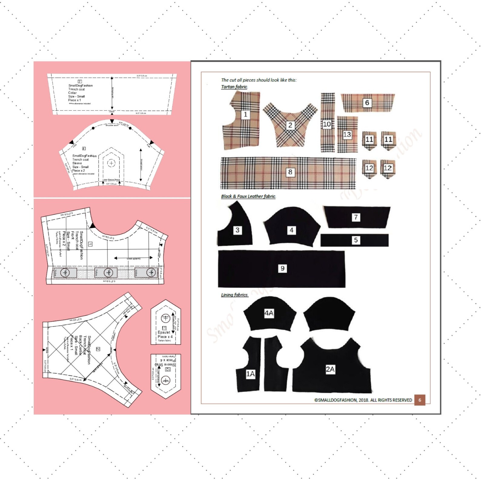 Dog Clothes Coat Sewing Patterns for Small Dogs PDF Dog Etsy