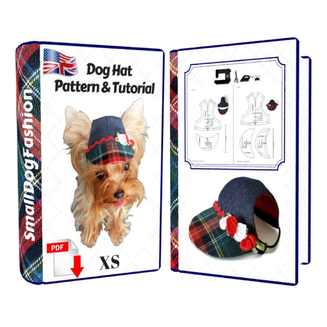 Small Dog Hat Pattern for Dog Pet Hat PDF Dog Hat Sewing Pdf Dog