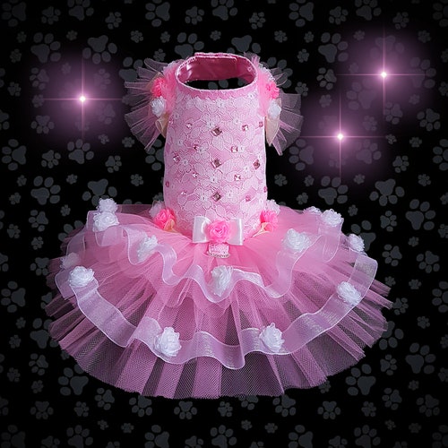 White Lace Dog Wedding Dress or Special Occasion Dog Harness Etsy