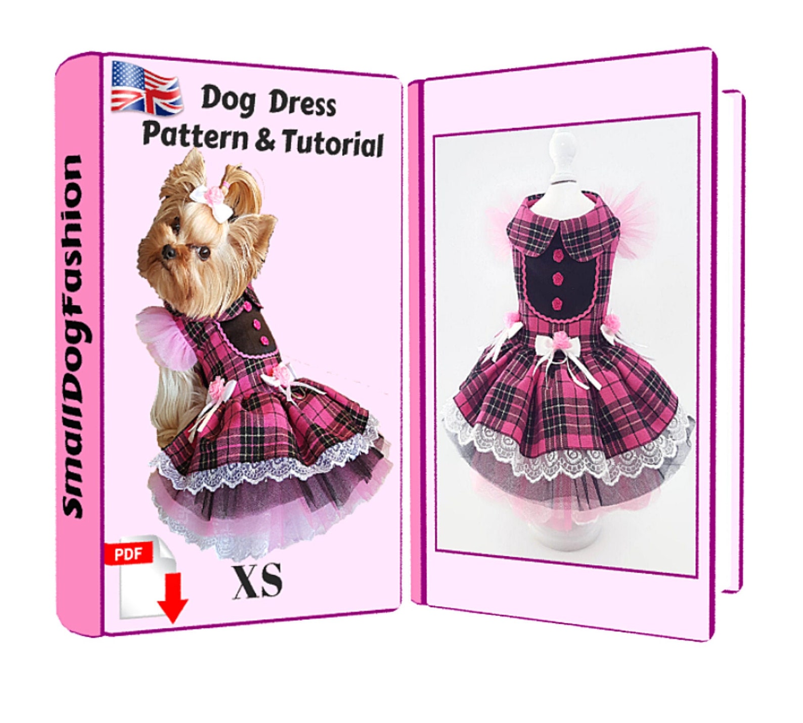 Small Dog Clothes Sewing Pattern PDF Pet Dress Pattern Girl Etsy