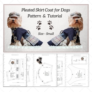 Dog clothes Coat sewing patterns for small dogs PDF dog clothes small Dog coat pattern Small dog fashion pdf pattern for dog coat sewing PDF image 3