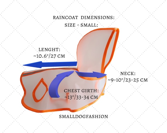 dog raincoat with hood pattern