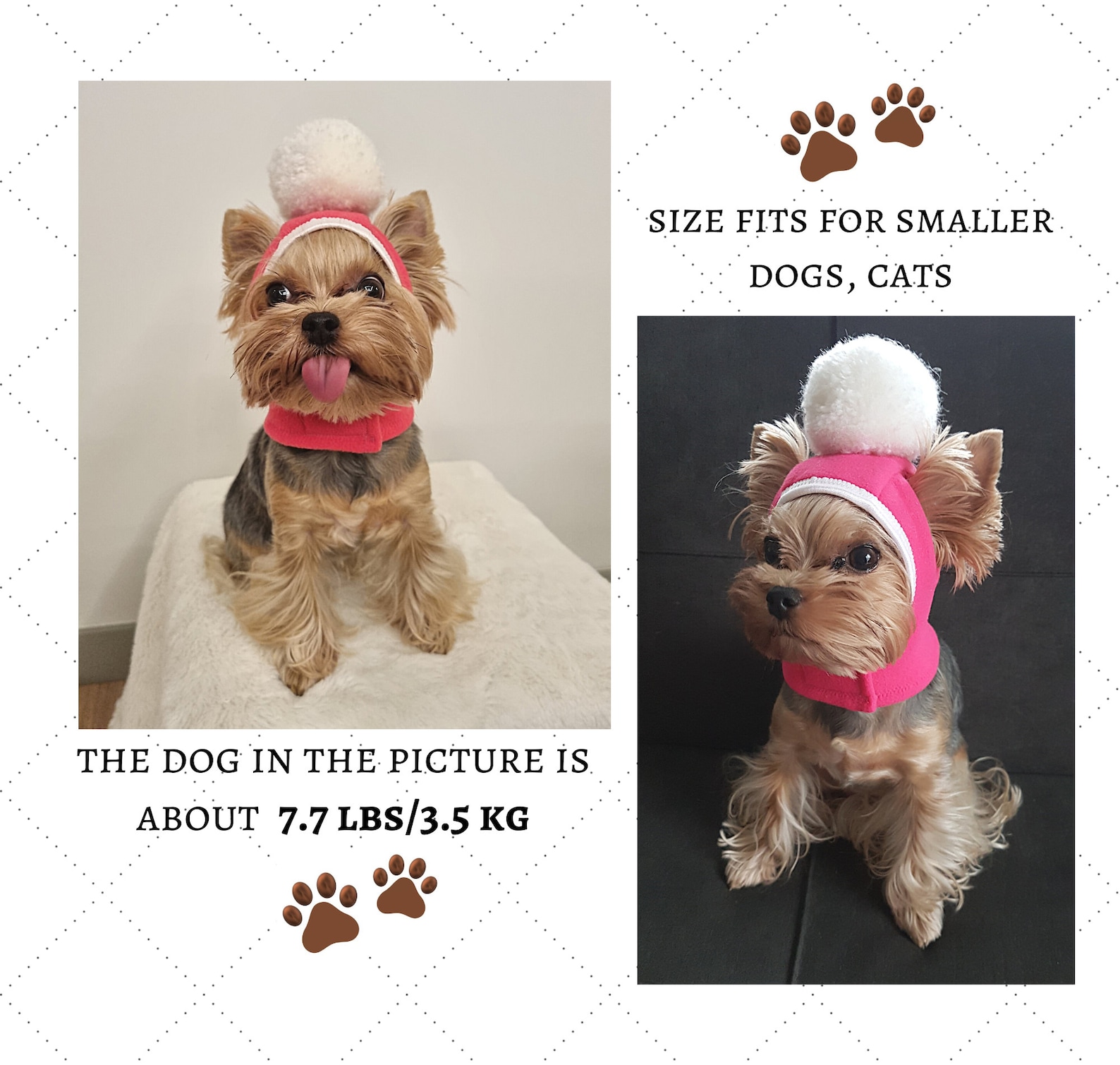 Dog Hat PDF Sewing Pattern Small Pet Hat Pet Clothes Pattern Etsy