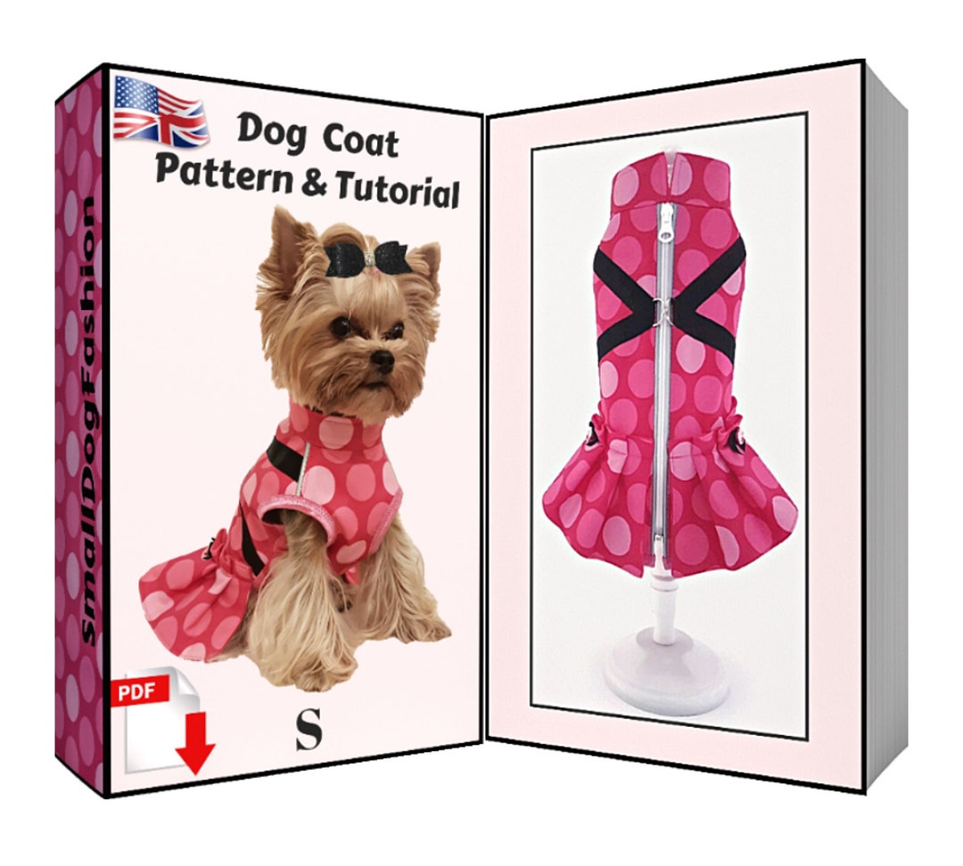 Dog Coat Sewing Pattern PDF, Small Dog Clothes Dog Outfit Clothes Small