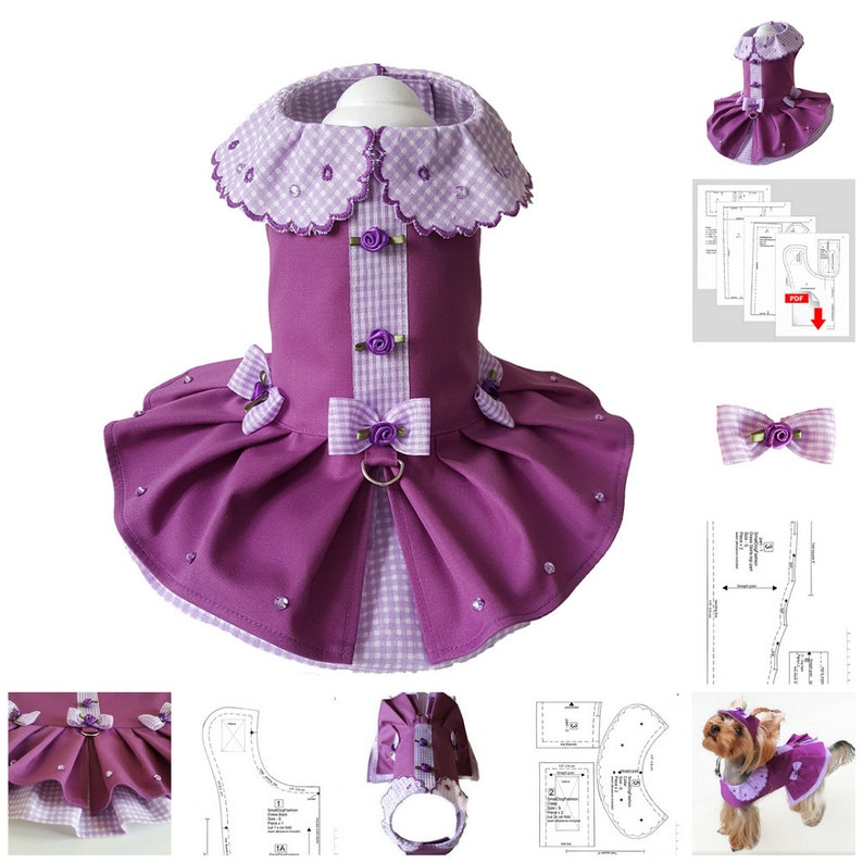 Dog clothes patterns PDF dog dress Small dog clothes Dog dress Etsy