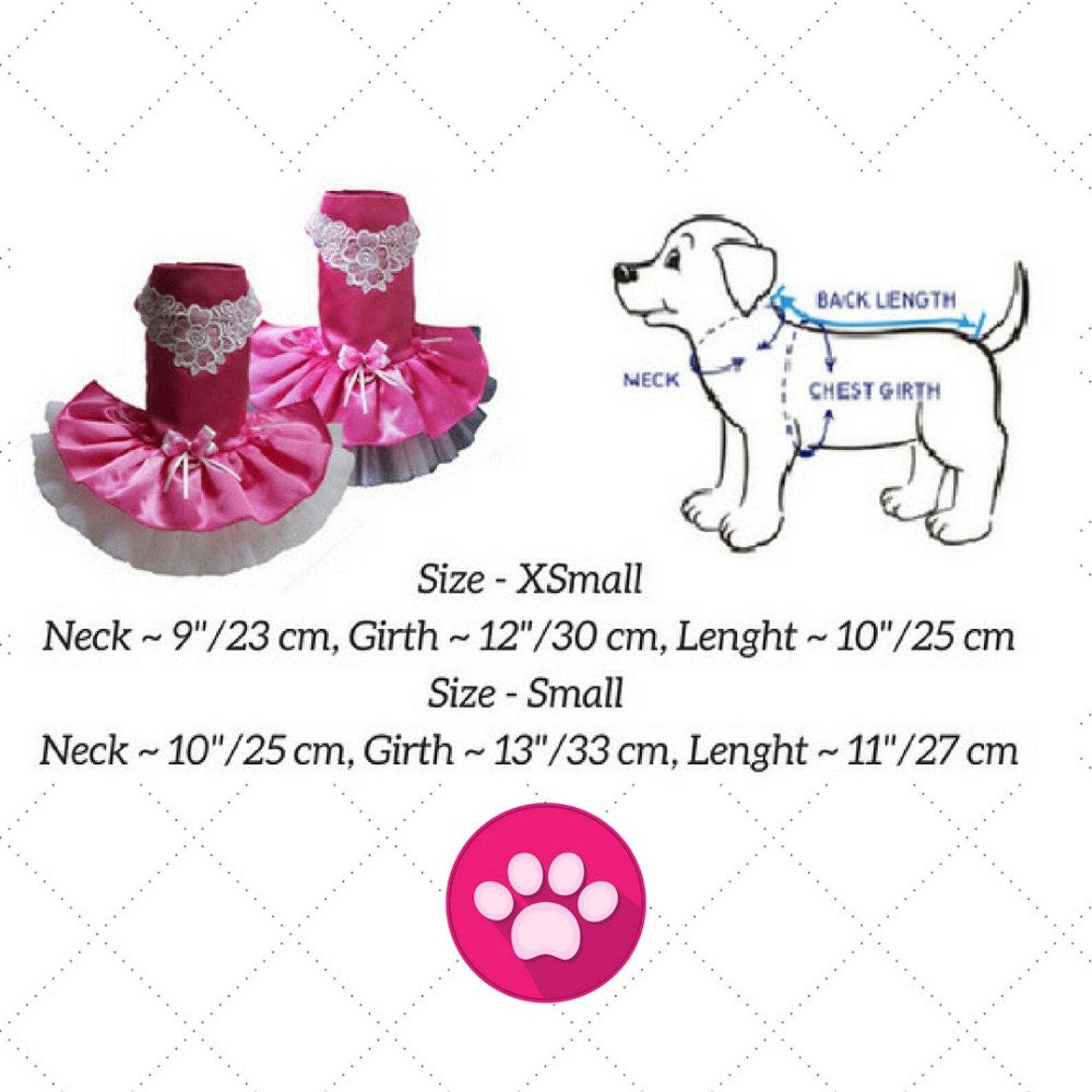 Dog Dress Pattern Dog Wedding Dress Pattern Dog Clothes Small Etsy Canada