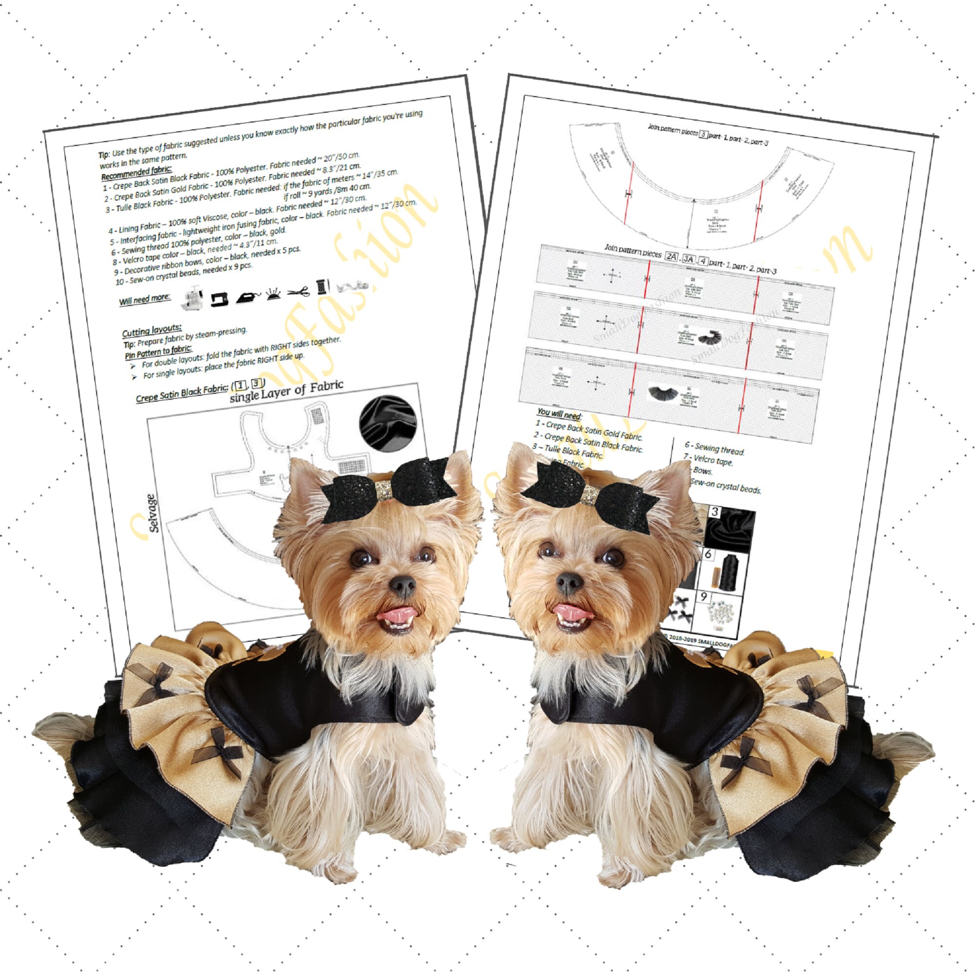 Dog Clothes Patterns Dog Dresses PDF Girl Dog Clothes Dog | Etsy