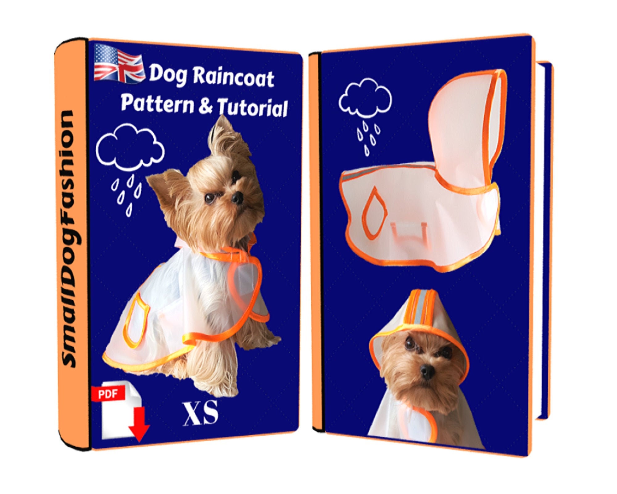 Dog coat pattern PDF Small dog clothes patterns Dog coat Etsy
