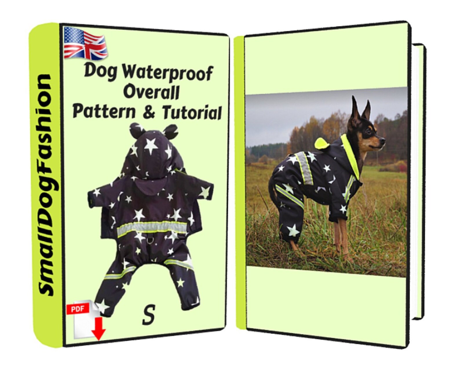 Waterproof Dog Coat With Hood Pattern PDF Small Dog Coat Etsy