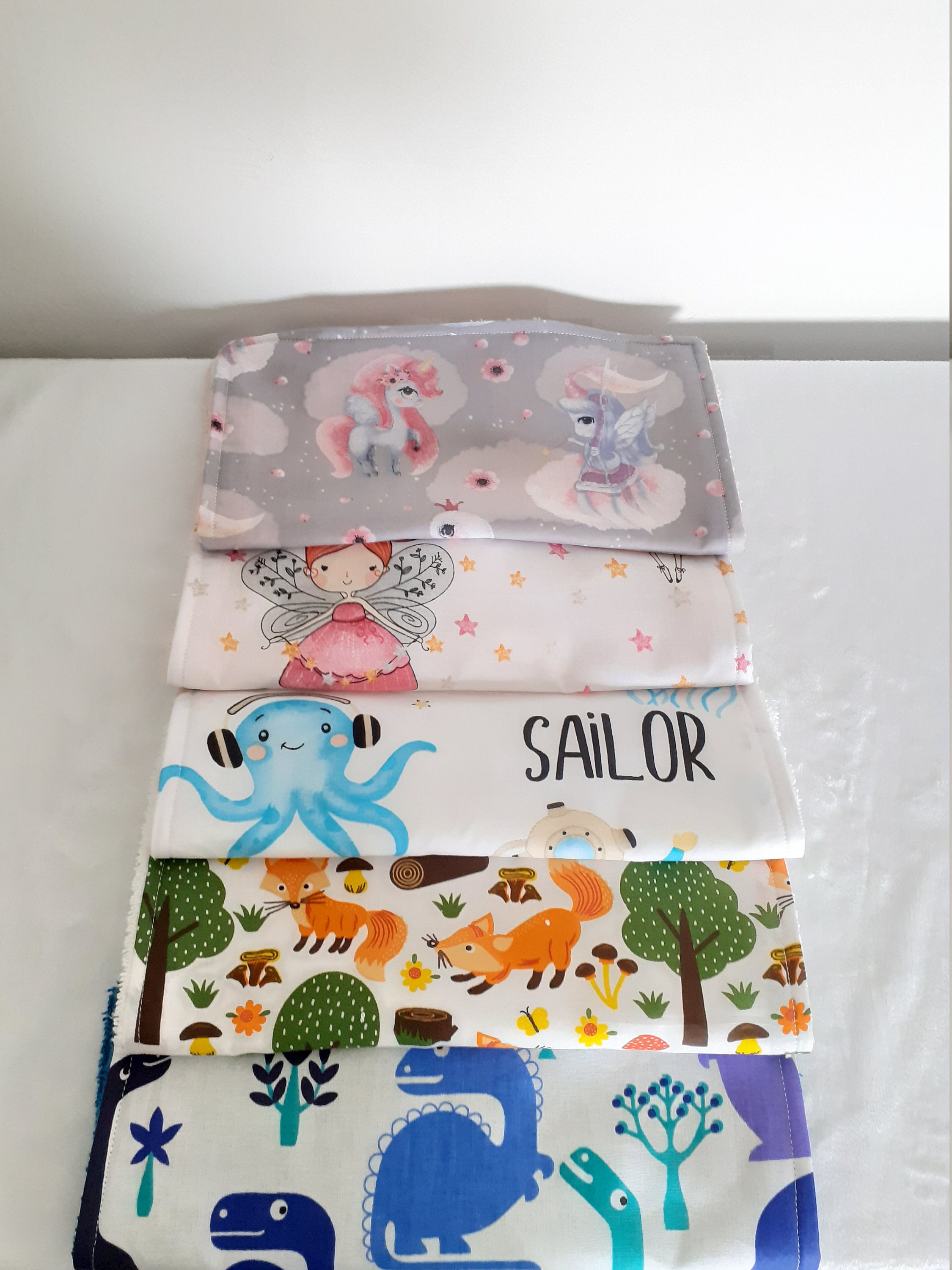 Serviette de Table Lavable Personnalisé Pour Enfant Différents Modèles Au Choix