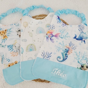 Personalized nursery canteen napkin or elasticated canteen bib with pattern of your choice