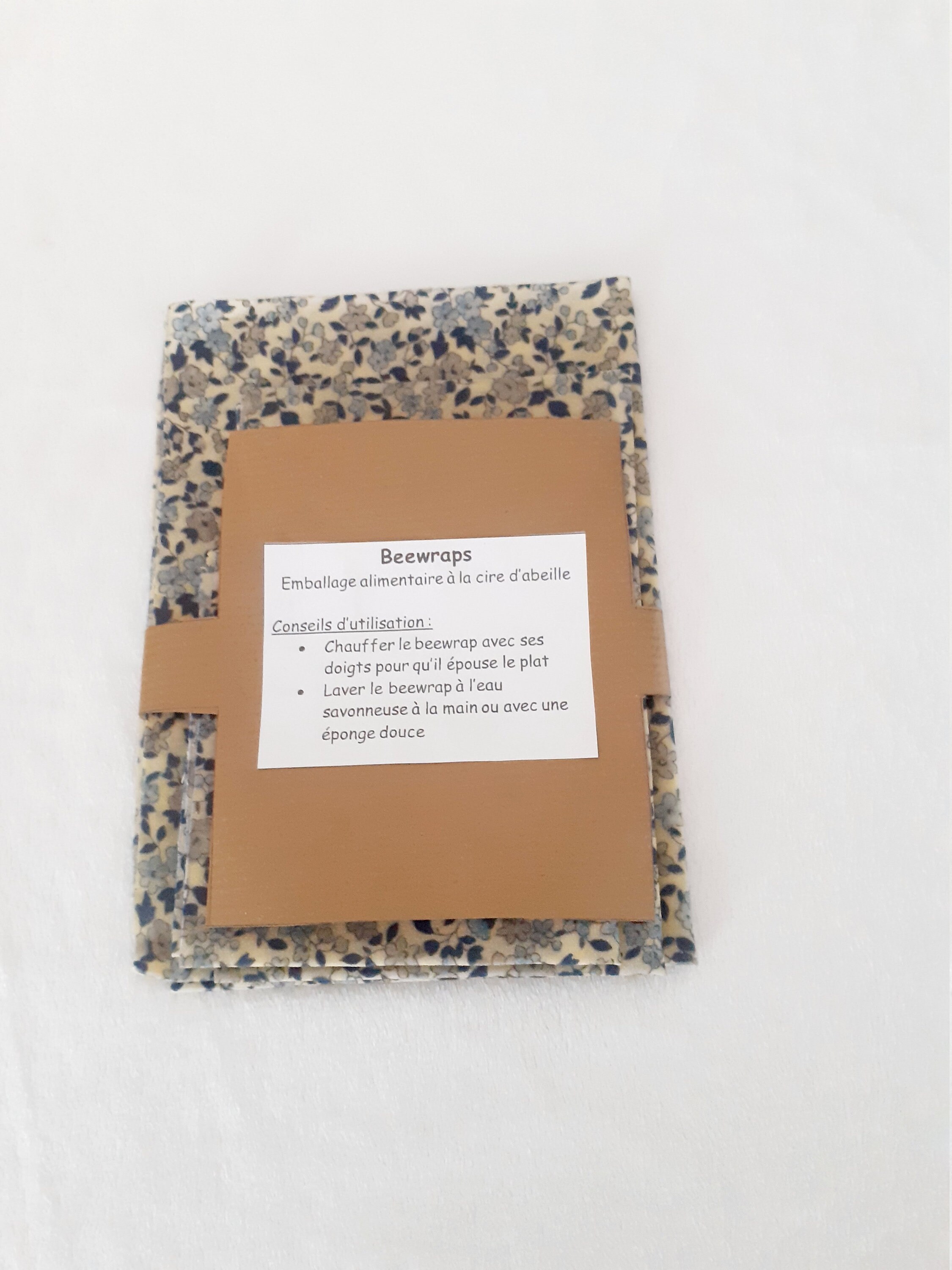 Beewraps, Emballage Alimentaire Réutilisable Motifs Fleuris