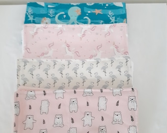 Customizable table napkin, canteen napkin with first name for child, different models to choose from