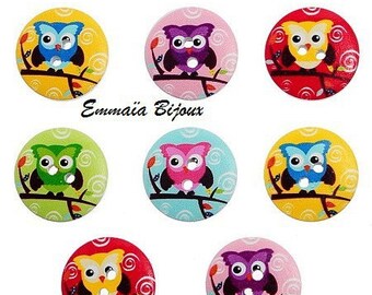 6 nice 20 mm wooden buttons