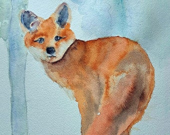 aquarelle le Renard