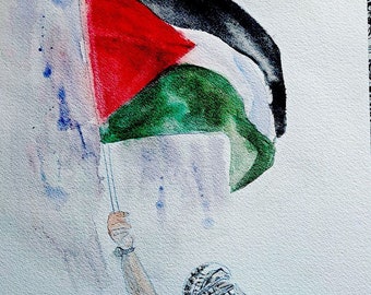 aquarelle unique La palestine