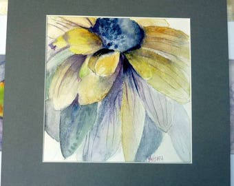 aquarelle une belle fleur type marguerite