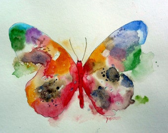 watercolor the beautiful butterfly