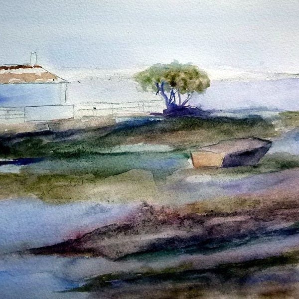 aquarelle paysage de Provence