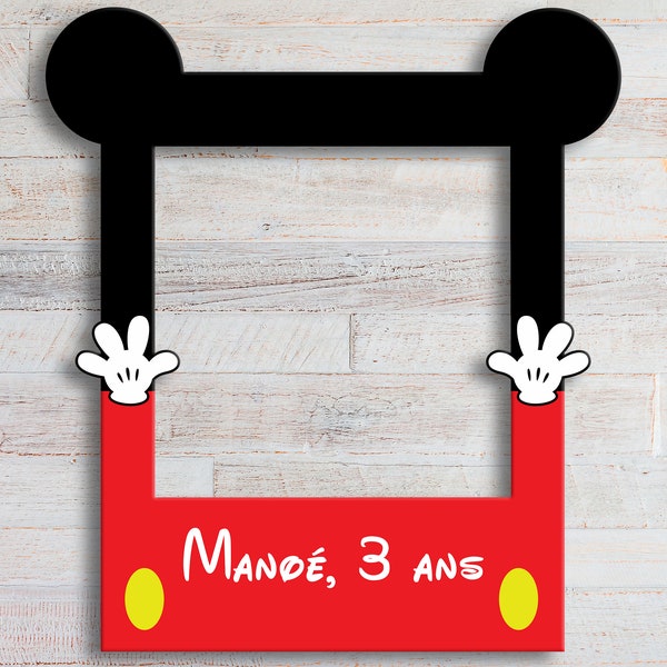 Cadre Photobooth  anniversaire enfant thème "Mickey"