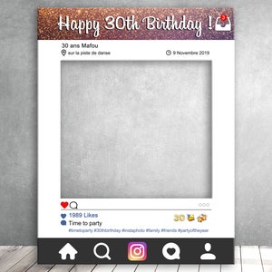 Customizable Photobooth Insta 60x75 Frame Etsy