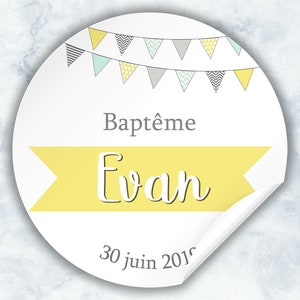 Personalized self-adhesive labels, adhesive labels, round stickers - country theme, pennants