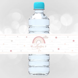 Etiquettes bouteille d'eau WATERPROOF personnalisable Lot de 6