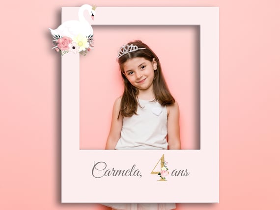 Cadre Photobooth Anniversaire Enfant Theme Cygne Swan Etsy France