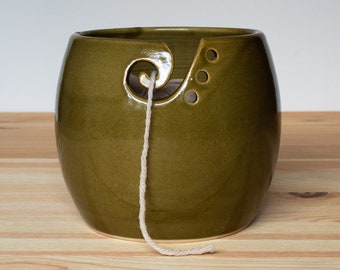 Yarn bowl, 2 sizes, handmade pottery