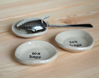 Tea top bag plate