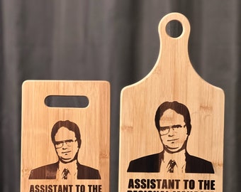 The Office Dwight Schrute Assistant Inspired Bamboo Cutting Board Great Gift Wedding Anniversary Christmas Variations Available Custom