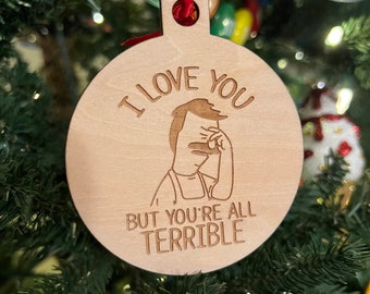 Wooden Christmas Ornaments Horror Movie Harry Potter Bobs Burgers Christmas Vacation Elf The Office The Hobbit Lord of The Rings Leg Lamp