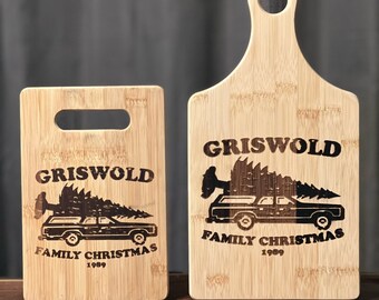 Christmas Vacation Griswold  Inspired Bamboo Cutting Board Great Gift Wedding Birthday Anniversary Christmas Variations Available Custom