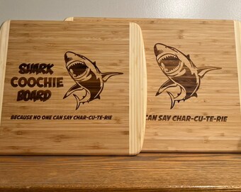 Shark Coochie Charcuterie Board 2 Tone 2 Sizes