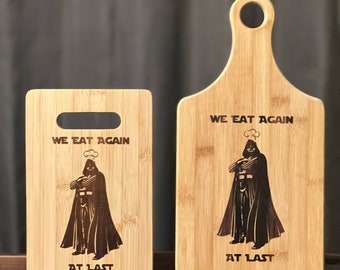 Star Wars Darth Vader We Eat Again  Inspired Bamboo Cutting Board Wedding Anniversary Christmas Variations Available Custom Gift