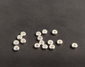 20 perles rondelle lisse de 3 mm en argent 925  perle disque