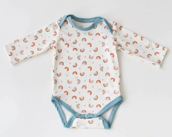 Langarm Baby Body *Regenbogen* Bio Baumwolle | NoniKids Berlin