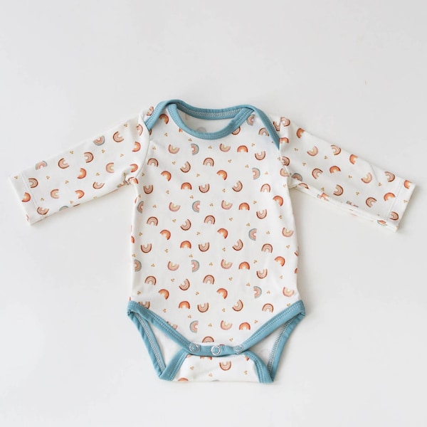 Langarm Baby Body *Regenbogen* Bio Baumwolle | NoniKids Berlin