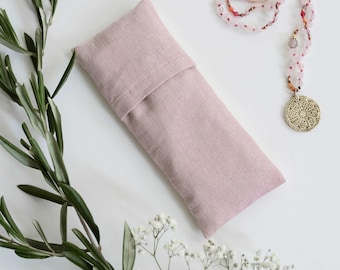 Augenkissen Mama Bio Lavendel *rose* | NoniKids Berlin handgenäht aus Leinen und Baumwolle Entspannung Yoga Feierabend