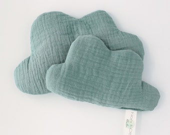 Dinkel Wärmekissen Mama *Musselin petrol* I NoniKids Berlin Bio Baumwolle handgenäht als Geschenk zur Geburt, Muttertag