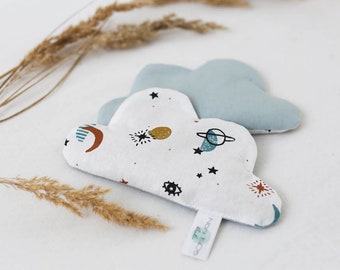 Wärmekissen Dinkel Wolke *Universe* aus Bio Baumwolle von NoniKids Berlin Heizkissen Bauchschmerzen Baby kalte Füße Wolke Bio-Dinkel