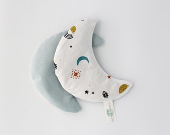 Bio Dinkel Wärmekissen Mond *Universe* | NoniKids Berlin handgenäht Geburt Taufe Bauchweh Hilfe Baby Geschenk