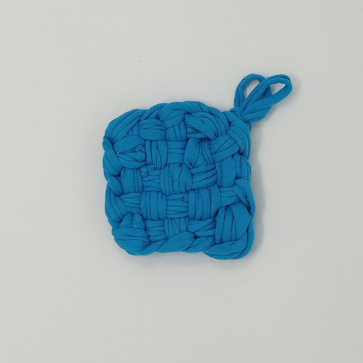 Tawashi Éponge Lavable Zéro Déchet Bleu Turquoise