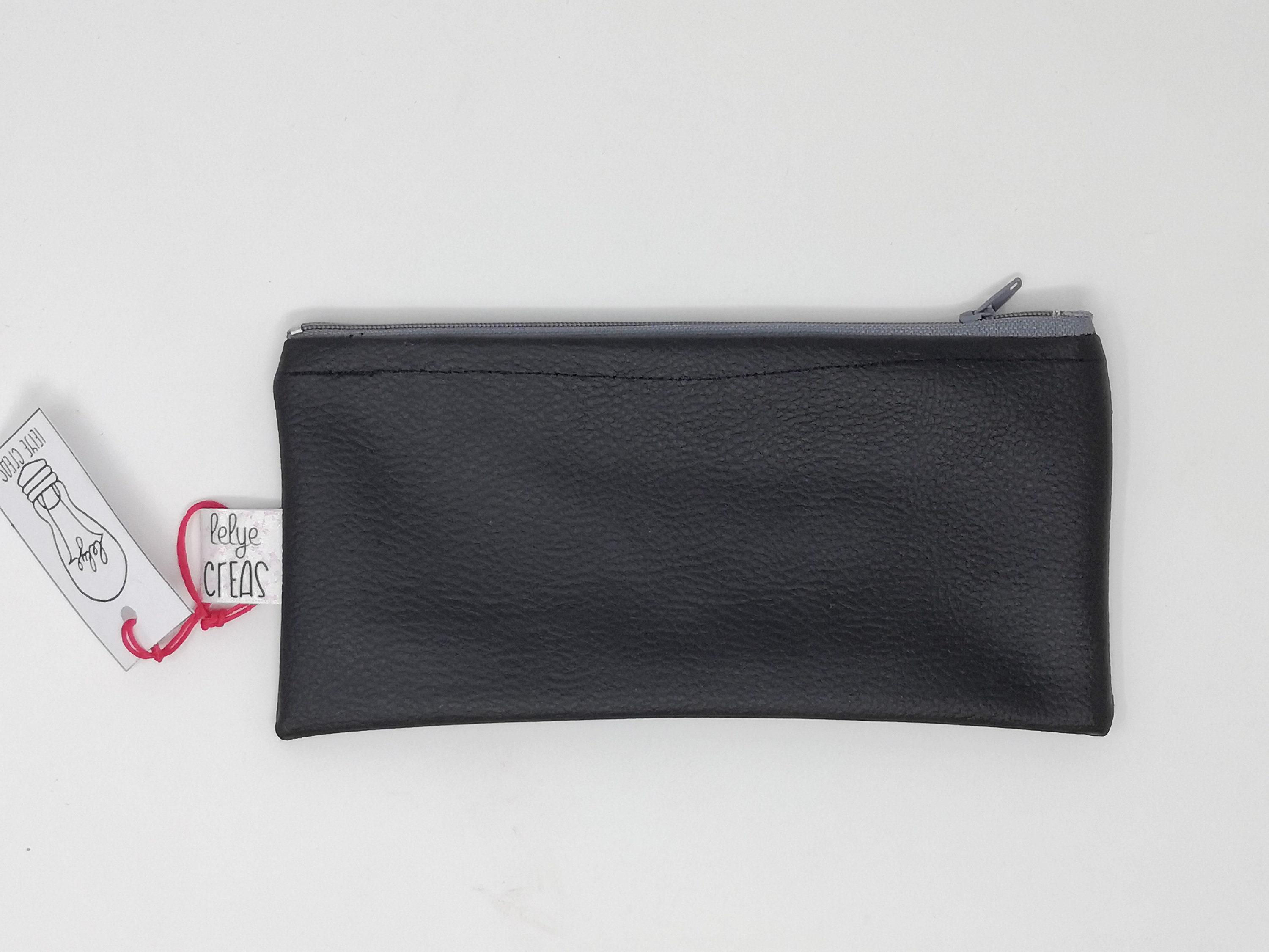 Trousse Simili Cuir Noire 21 X 11 cm