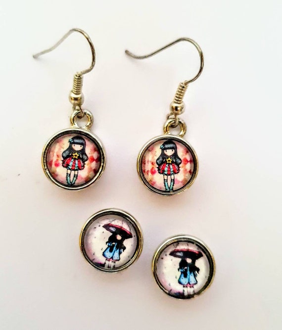 Snap button best sale earrings