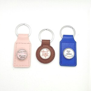 Porte clé à bouton pression snap 18mm interchangeable Bonne fête maman au choix