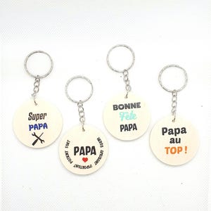 PAPA wooden key ring
