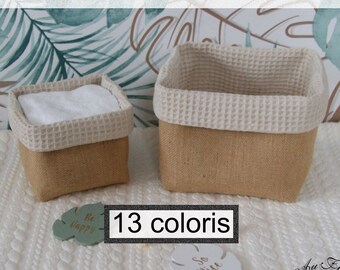 Set, set of bread baskets, baskets, empty pocket, basket changing table storage diapers baby, wipe, burlap cotton honeycomb