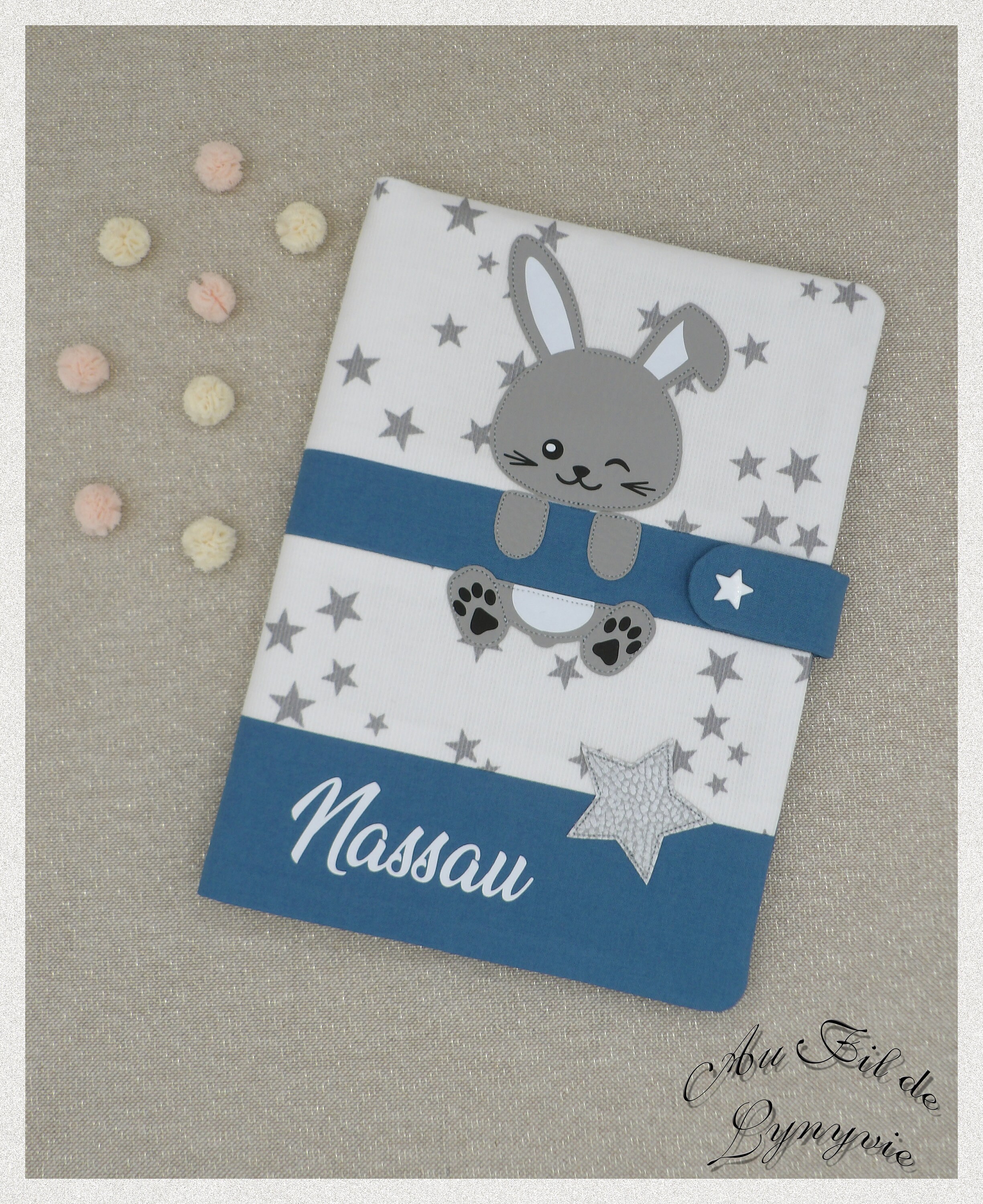 Protège Carnet De Santé Personnalisé, Idée Cadeau Personnalisable Bébé, Cadeau Naissance Original, Housse Carnet De Santé Papillons Aquarelle - LC0001b (Blanc